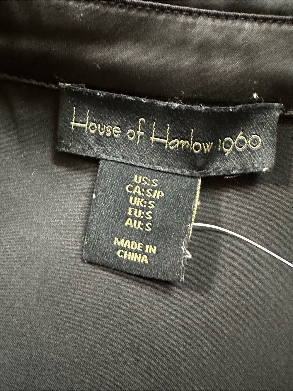 House of Harlow 1960 Satin Wrap Long Sleeve Mini Dress Black Size Small - Picture 8 of 15
